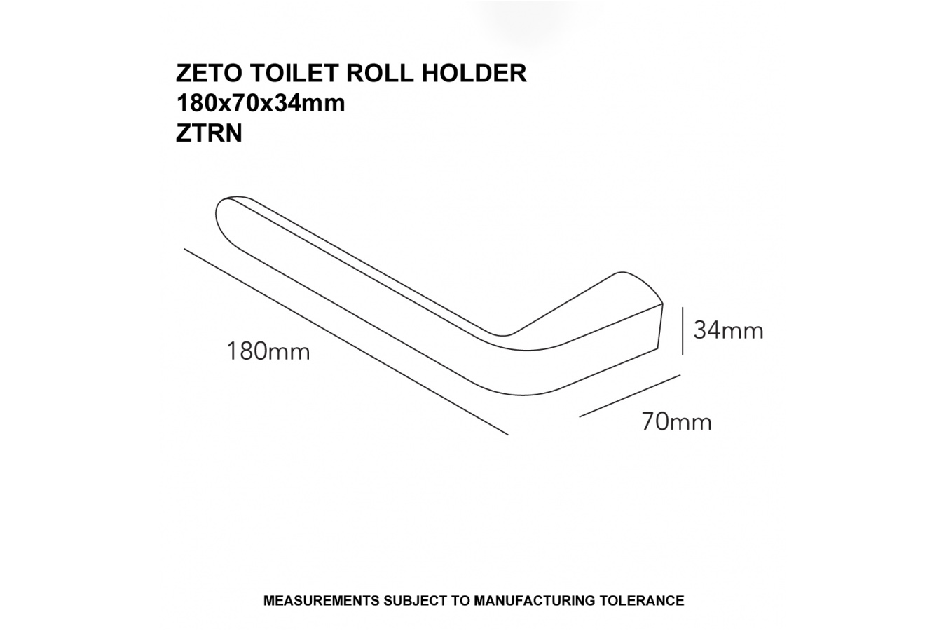 Zeto Noir Toilet Roll Holder Accessories Oakleys Bathroom Supplies