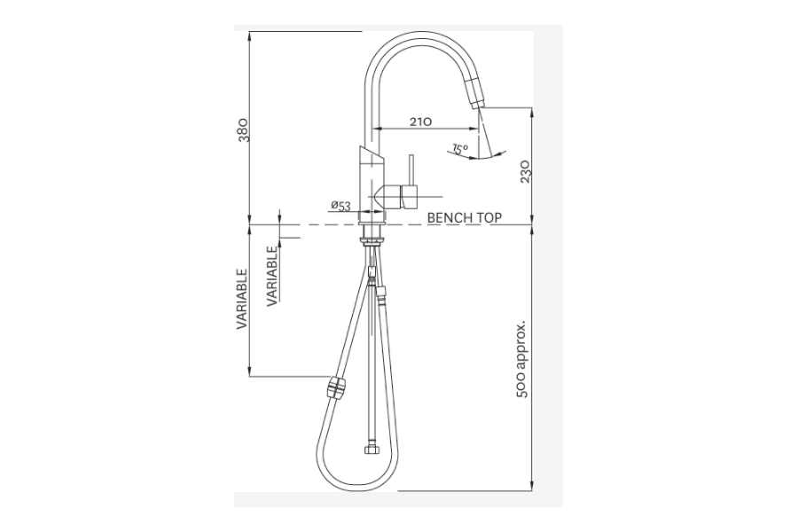 Minimalist Pull Down Gooseneck Sink Mixer Sink Mixers Oakleys
