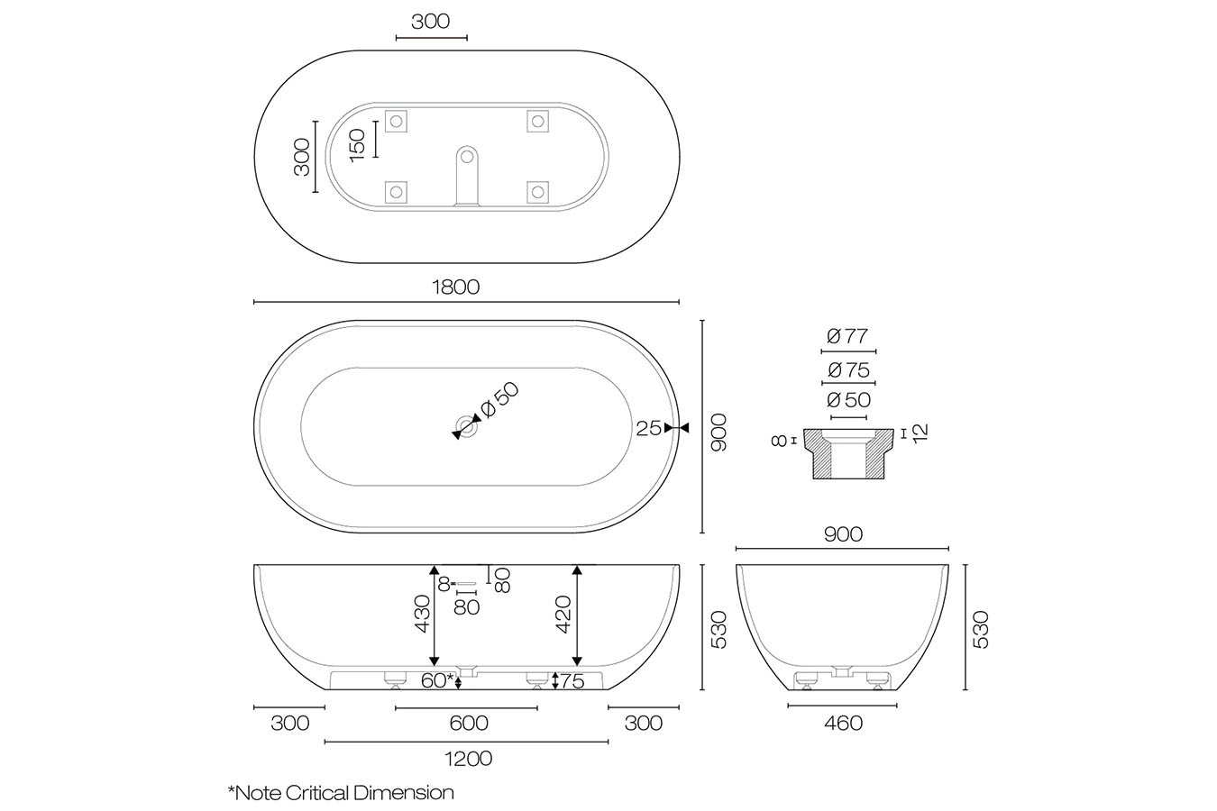 Niagara Belle Freestanding Bath Baths Oakleys Bathroom Supplies