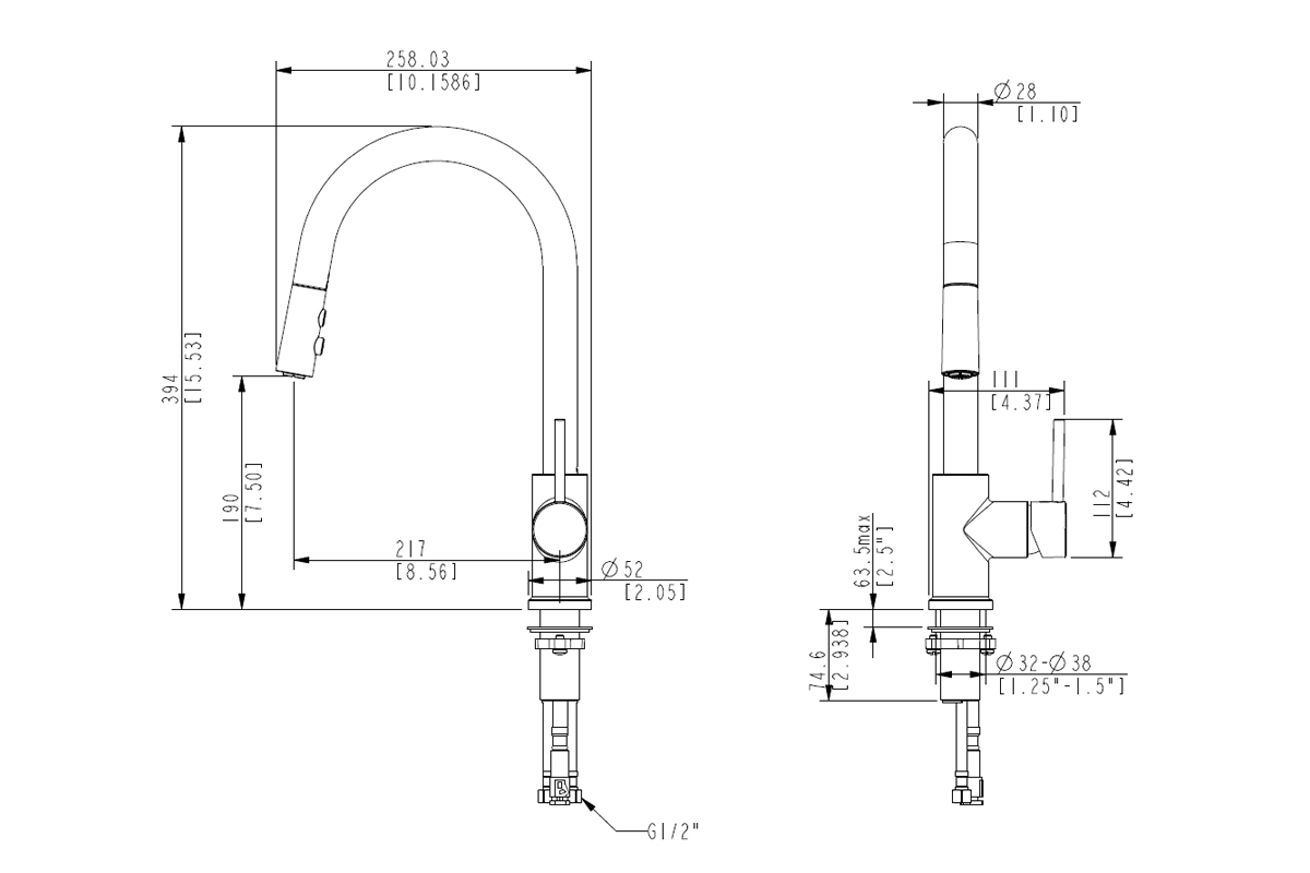 Uno Goose Neck Kitchen Mixer Sink Mixers Oakleys Bathroom Supplies