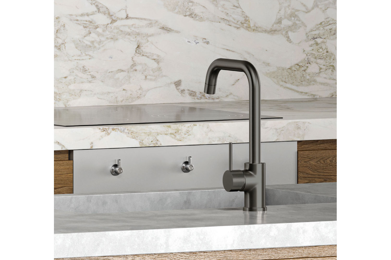 Uno Square Kitchen Mixer Sink Mixers Oakleys Bathroom Supplies