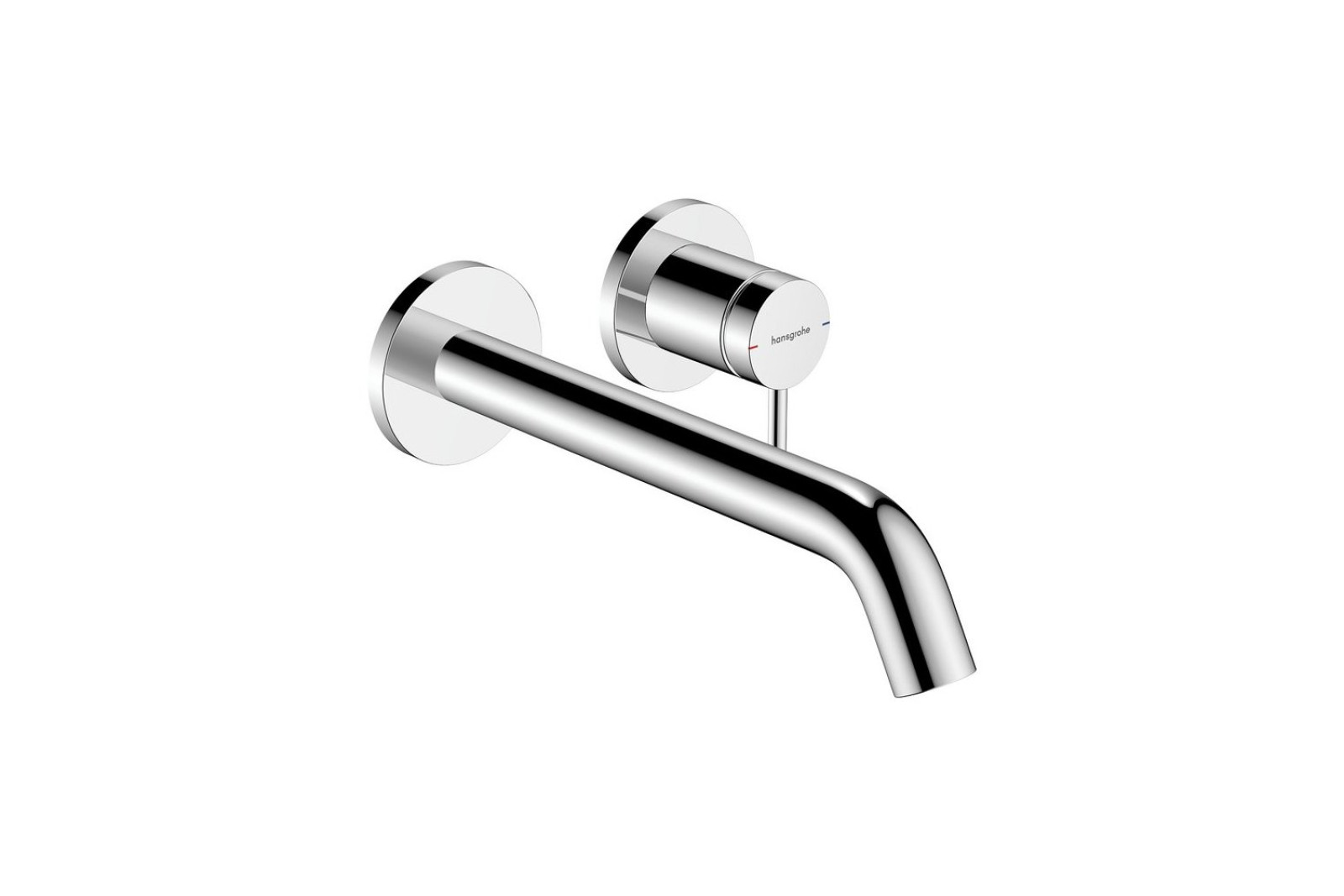 Hansgrohe Metris Single Lever Wall Mounted Basin Mixer Tap With 225mm Spout Chrome - View #3